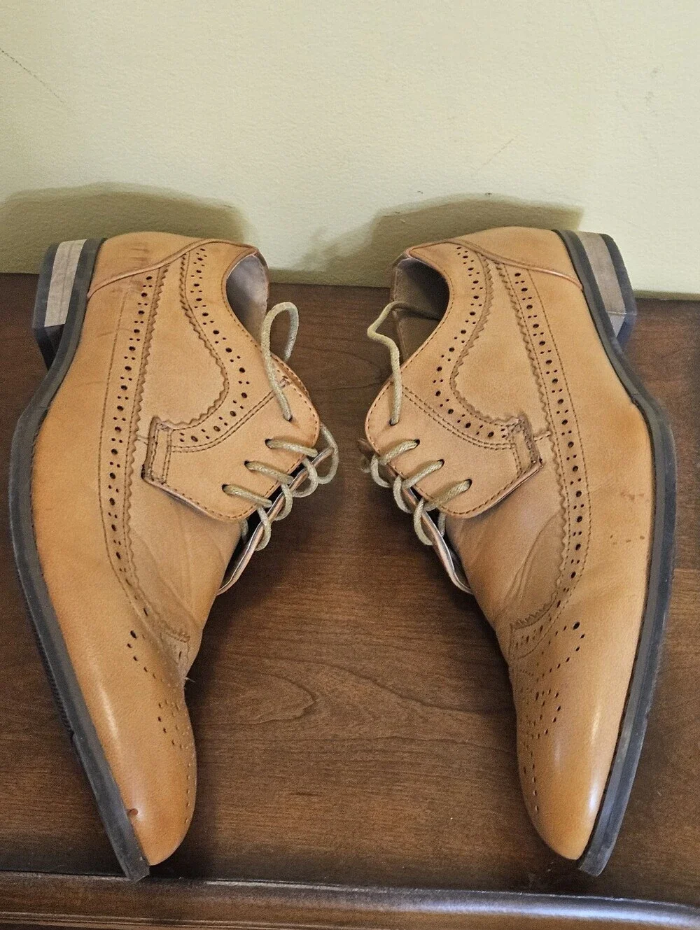 Franco Vanucci Faux Leather Wingtips EUC Size 11